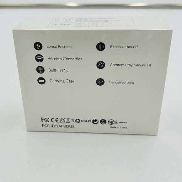 Wireless Earbuds Bluetooth Headphones for Workouts Sweat Resistant Sealed Box - Picture 2 of 4